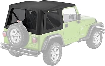 Pavement EndsBestop Pavement Ends by Bestop 51148-35 Black Diamond Replay Replacement Soft Top Tinted Windows; No door skins included for 1997-2006 Jeep Wrangler